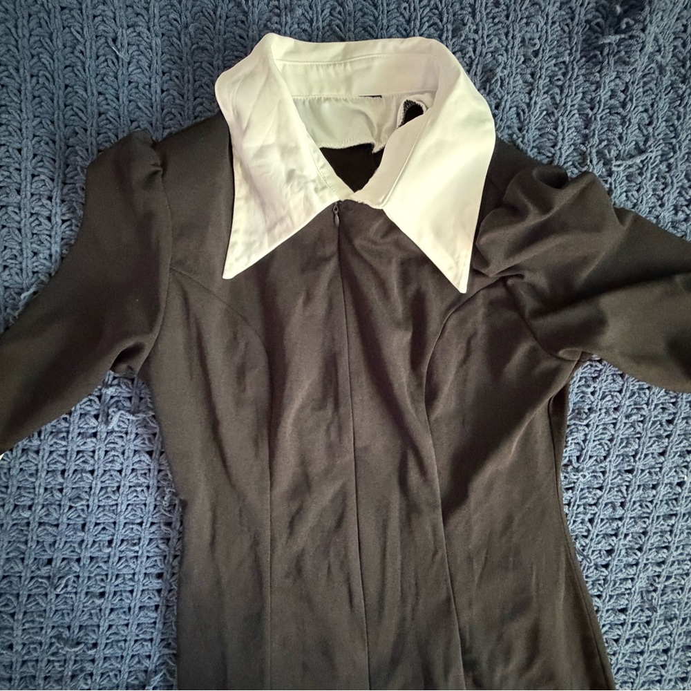 Black Dress with White Collar